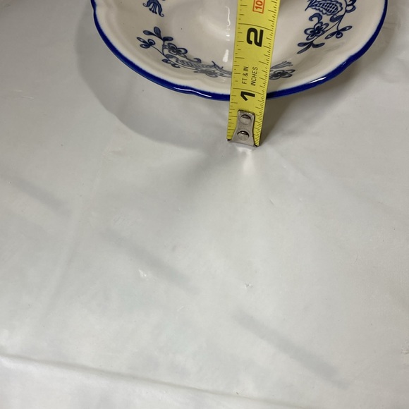 Blue Garden Ceramic Candleholder Set of 2 By Baker Hart & Stuart  Made in Japan - Picture 11 of 13